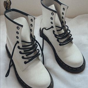 White Leather Docs